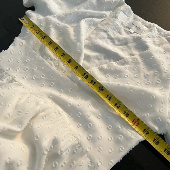Line and Dot Skylar Midi White Dress Size Medium - Picture 5 of 11